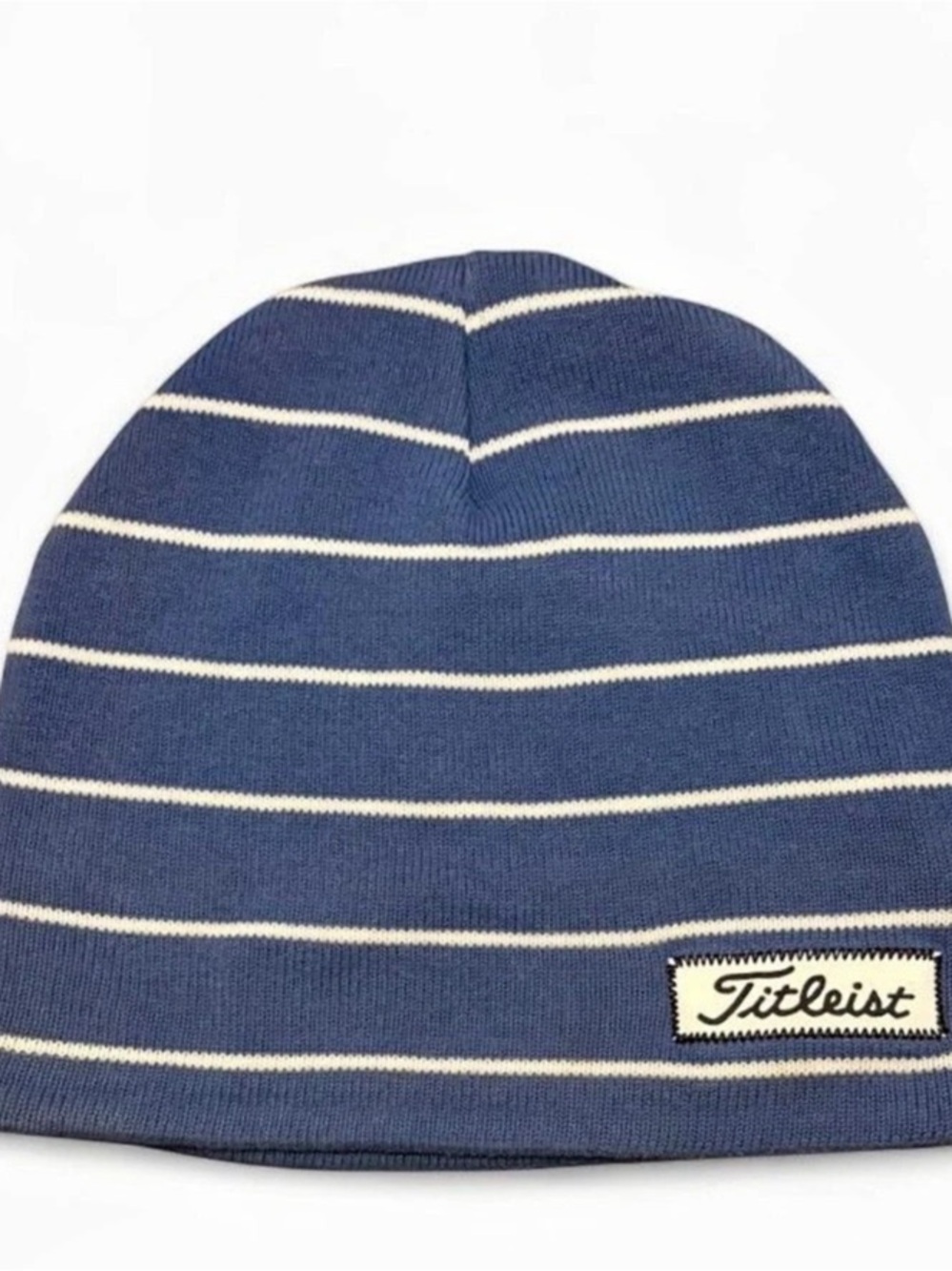Titleist Player’s Blue + White Striped Beanie Hat